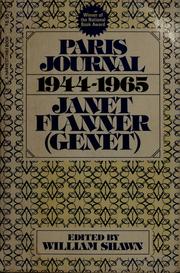 Cover of: Paris journal by Janet Flanner