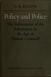 Policy and police by Geoffrey Rudolph Elton