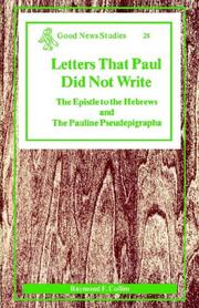 Cover of: The Letters That Paul Did Not Write by Raymond F. Collins