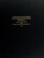 Cover of: An investigation of the effects of pulsating charging current on the performance of lead-acid storage cells