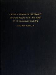 Cover of: A method of optimizing the effectiveness of an "overall weapons system" with respect to its reconnaissance sub-system