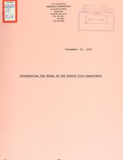 Cover of: Interpreting the study of the Boston fire department