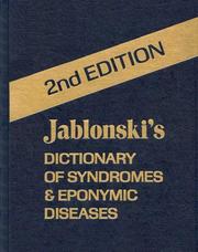 Cover of: Jablonski's dictionary of syndromes & eponymic diseases by Stanley Jablonski
