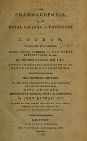 Cover of: The pharmacopoeia of the Royal College of Physicians of London