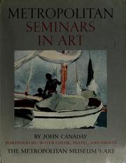 Cover of: Metropolitan seminars in art by Metropolitan Museum of Art (New York, N.Y.)