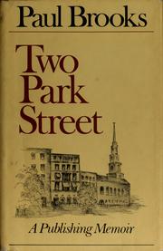 Cover of: Two Park Street: a publishing memoir