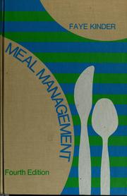 Cover of: Meal management
