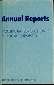 Cover of: Annual reports on the progress of chemistry by Royal Society of Chemistry