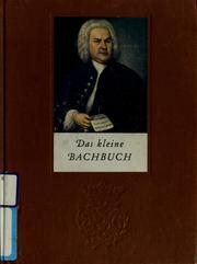 Cover of: Das kleine Bach-Buch