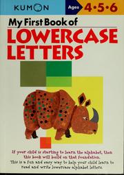 Cover of: My first book of lowercase letters