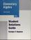 Cover of: Student solutions guide for Elementary algebra, third edition, Larson/Hostetler