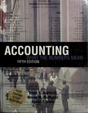 Cover of: Accounting by David H. Marshall