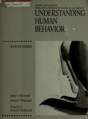 Cover of: Understanding human behavior by James V. McConnell
