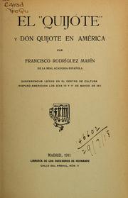 Cover of: El " Quijote" y Don Quijote en América