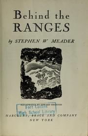 Cover of: Behind the ranges