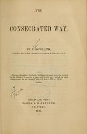 Cover of: The consecrated way