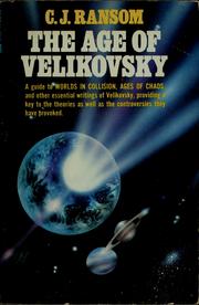 Cover of: The age of Velikovsky