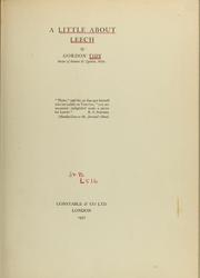 Cover of: A little about Leech by Gordon Tidy