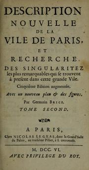 Cover of: Description nouvelle de la vile de Paris by Germain Brice