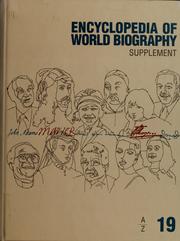Cover of: Encyclopedia of world biography: supplement. Vol.19, , A - Z