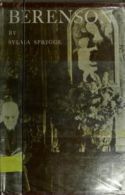 Cover of: Berenson by Sylvia Saunders Sprigge