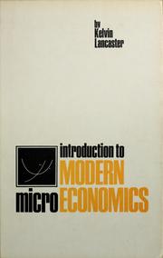 Cover of: Introduction to modern microeconomics. | Kelvin Lancaster