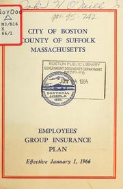 Employees' group insurance plan, effective January 1, 1966 by Boston (Mass.)