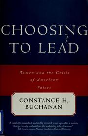 Cover of: Choosing to lead by Constance H. Buchanan