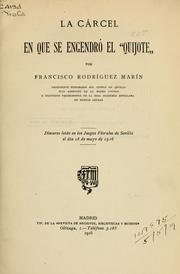 Cover of: La cárcel en que se engendró el "Quijote"