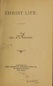 Cover of: Christ life