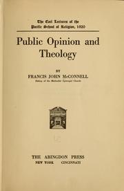 Cover of: Public opinion and theology