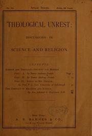 Cover of: Theological unrest: discussions in science and religion ...