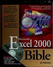 Cover of: Microsoft Excel 2000 Bible by John Walkenbach