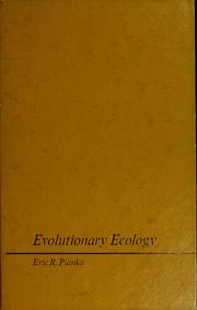 Cover of: Evolutionary ecology by Eric R. Pianka