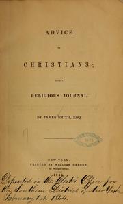 Cover of: Advice to Christians with a religious journal