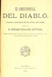 Cover of: El corresponsal del diablo: comedia alegórica en un acto y en verso