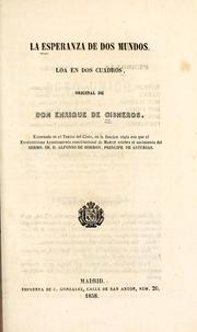 Cover of: La esperanza de dos mundos by Enrique de Cisneros