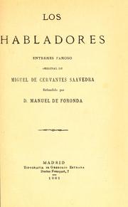 Cover of: Los habladores: entremés famoso