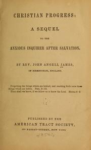 Cover of: Christian progress by John Angell James