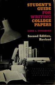 Cover of: Student's guide for writing college papers by Kate L. Turabian
