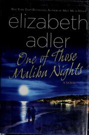 Cover of: One of those Malibu nights by Elizabeth Adler