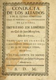Cover of: Conducta de los aliados, y de el ultimo ministerio desde el principio a la continuacion de la guerra by Jonathan Swift