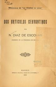 Cover of: Dos articulos cervantinos