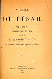 Cover of: La mujer de César: comedia en tres actos y en verso