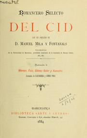 Romancero selecto del Cid by Manuel Mila y Fontanals