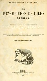 Cover of: La revolucion de Julio en Madrid by Antonio Ribot y Fontseré