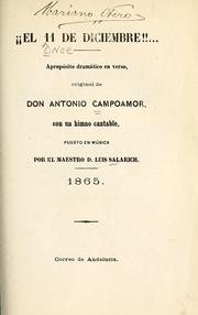 Cover of: !El 11 de diciembre!--: apropósito dramático en verso