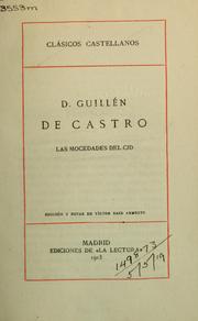 Cover of: Las mocedades del Cid. by Guillén de Castro