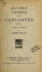 Cover of: Oeuvres choisies by Miguel de Cervantes Saavedra