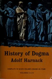 Cover of: History of Dogma. by Adolf von Harnack